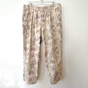 Vintage Floral Mom Cutoff Jean